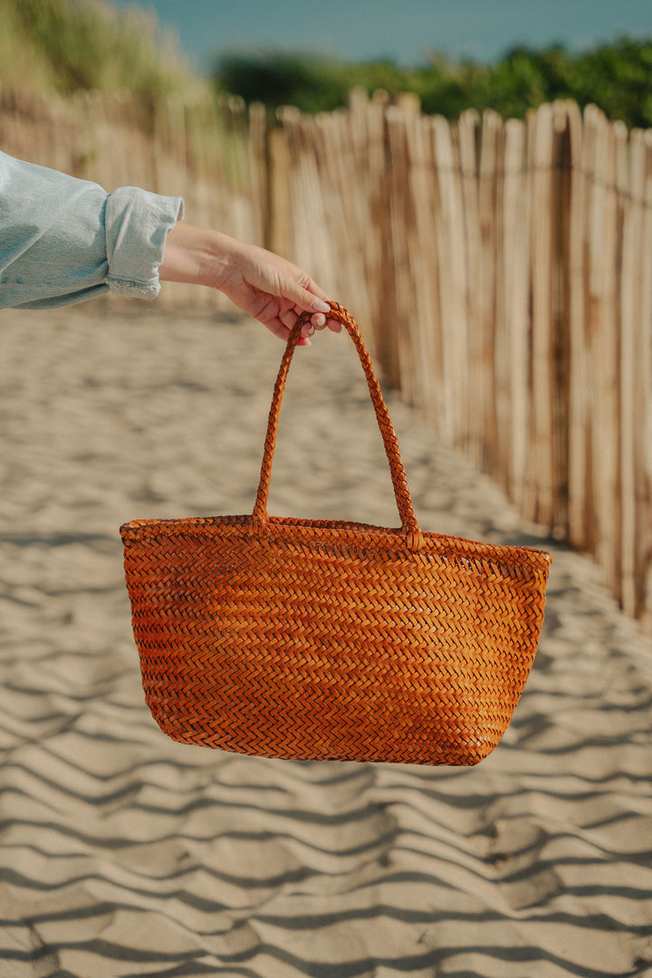 Amora Woven Shoulder Bag- Mustard