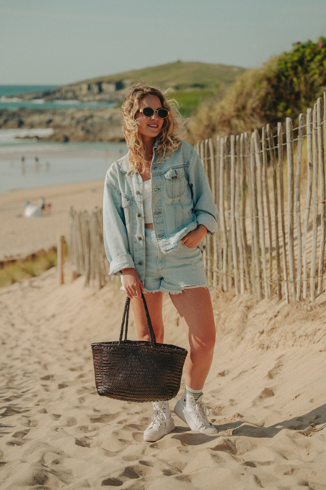 Amora Woven Shoulder Bag- Espresso